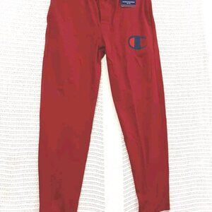 Champion Men's Sleep Jogger Pants Men's S Red Rib Cuff Pants Comfortable Lounge